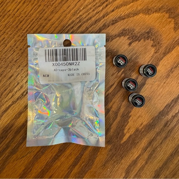 AUDI, 4PCS Tire Caps, Aluminum Alloy Valve Stem Cap, Decorative Accessory - Picture 3 of 4